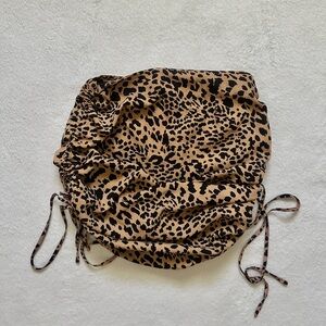 Nasty Gal Cheetah Print Scrunch Up Mini Skirt